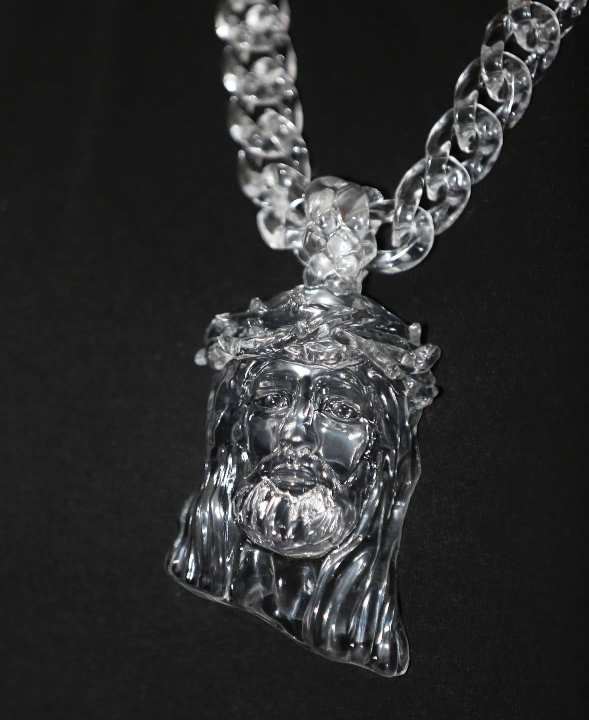 Clear gloss Jesus piece